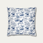 Beagle Blue French Toile Pillow