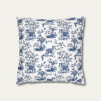 Shetland Sheepdog Blue French Toile Pillow