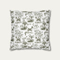 Basenji Sage Green French Toile Pillow