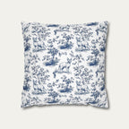 Sphynx Cat Blue French Toile Pillow